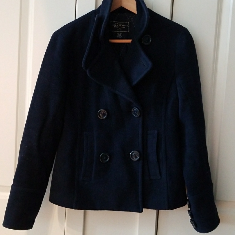 Double breasted peacoat